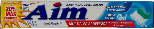 Aim Anticavity Fluoride Gel Toothpaste - Ultra Mint- 5.5 OZ