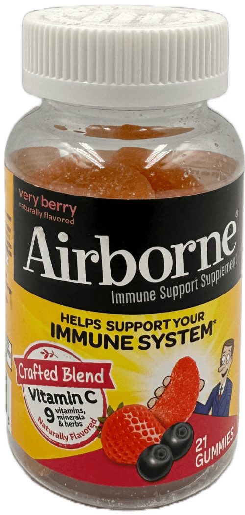 Airborne Immune Support Supplements - Very Berry Naturally Flavored - 21 Ct