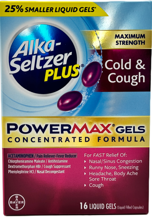 Alka-Seltzer Plus Power Max Gels: 8-Symptom Cold Relief