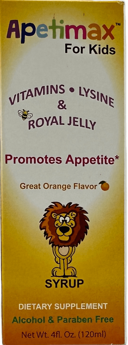 Apetimax Syrup For Kids - Great Orange Flavor - 4 FL OZ
