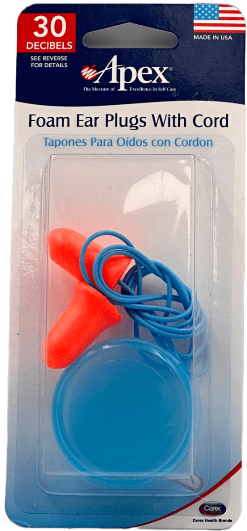 Apex Foam Ear Plugs: 30dB Protection for Peaceful Environments