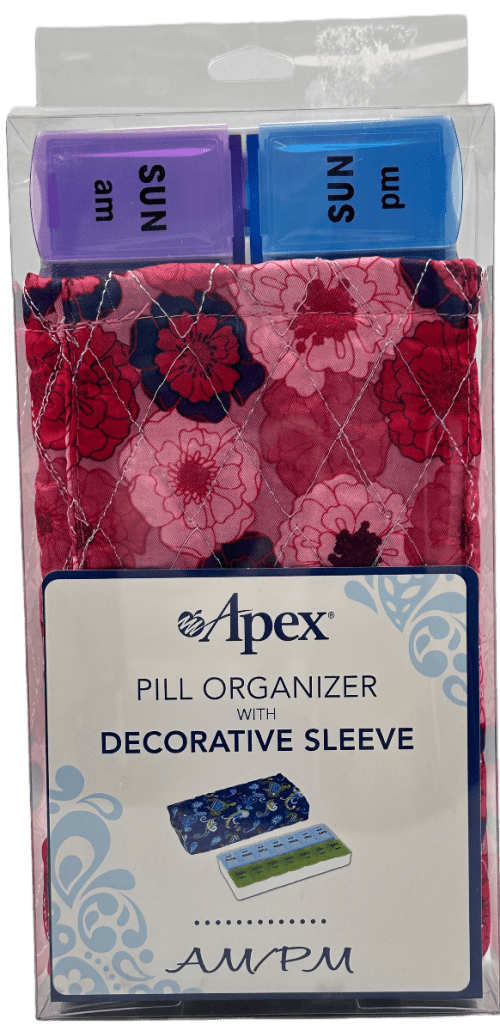 Apex - Pill Organizer with Decorative Sleeve - AM/PM