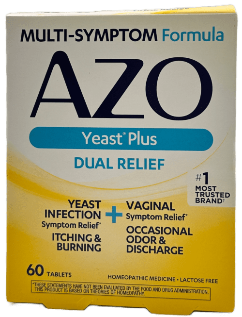 Azo Yeast Plus Dual Relief - 60 Tablets
