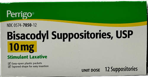 Bisacodyl Suppositories - USP 10mg - 12 Ct