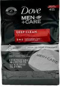 Dove Men + Care 3-in-1 Soap: 4-Pack Deep Clean Bar