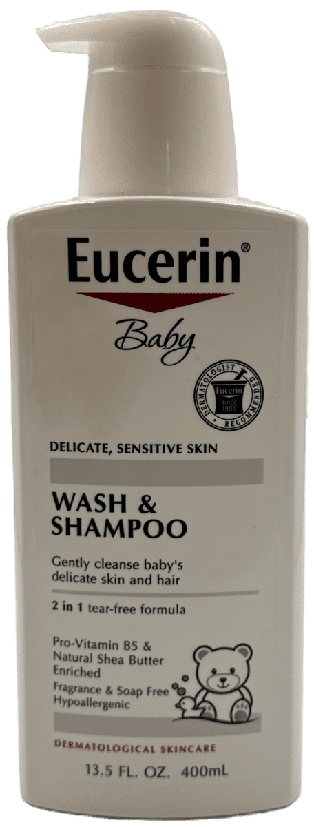 Eucerin Baby Wash & Shampoo – 13.5 fl oz | Gentle Care