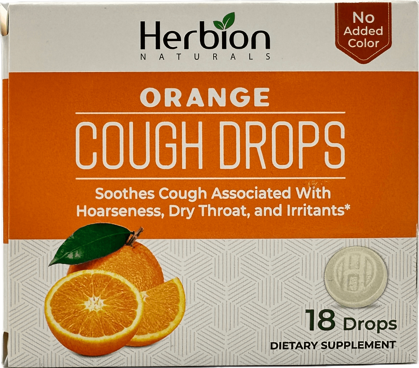 Herbion Naturals Orange Cough Drops: 18 Natural Throat Soothers