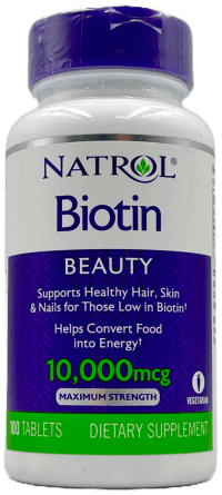 Natrol - Biotin 10,000 mcg Tablets - 100 Ct