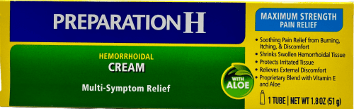 Preparation H - Hemorrhoidal Cream - with Aloe -1.8 OZ