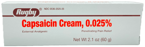 Rugby - Capsaicin Cream - 0.025% - 2.1 OZ