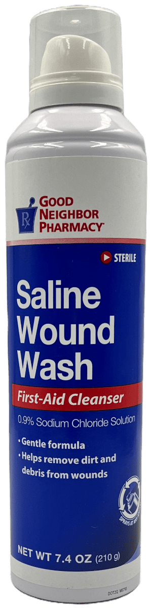Good Neighbor Pharmacy - Saline Wound Wash - First Aid Cleanser - 7.4 OZ