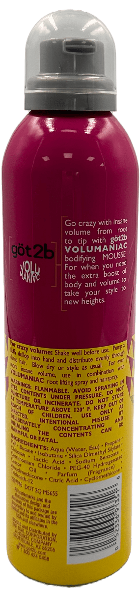 products schwarzkopf g t2b volumaniac bodifying mousse 8 oz 2