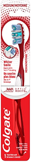 products colgate optic white 360 t size 1ct colgate optic white 360 toothbrush med 1